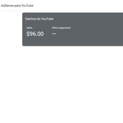 Conta Adsense 2025 PIN+ 96 Dólares Saldo Youtube