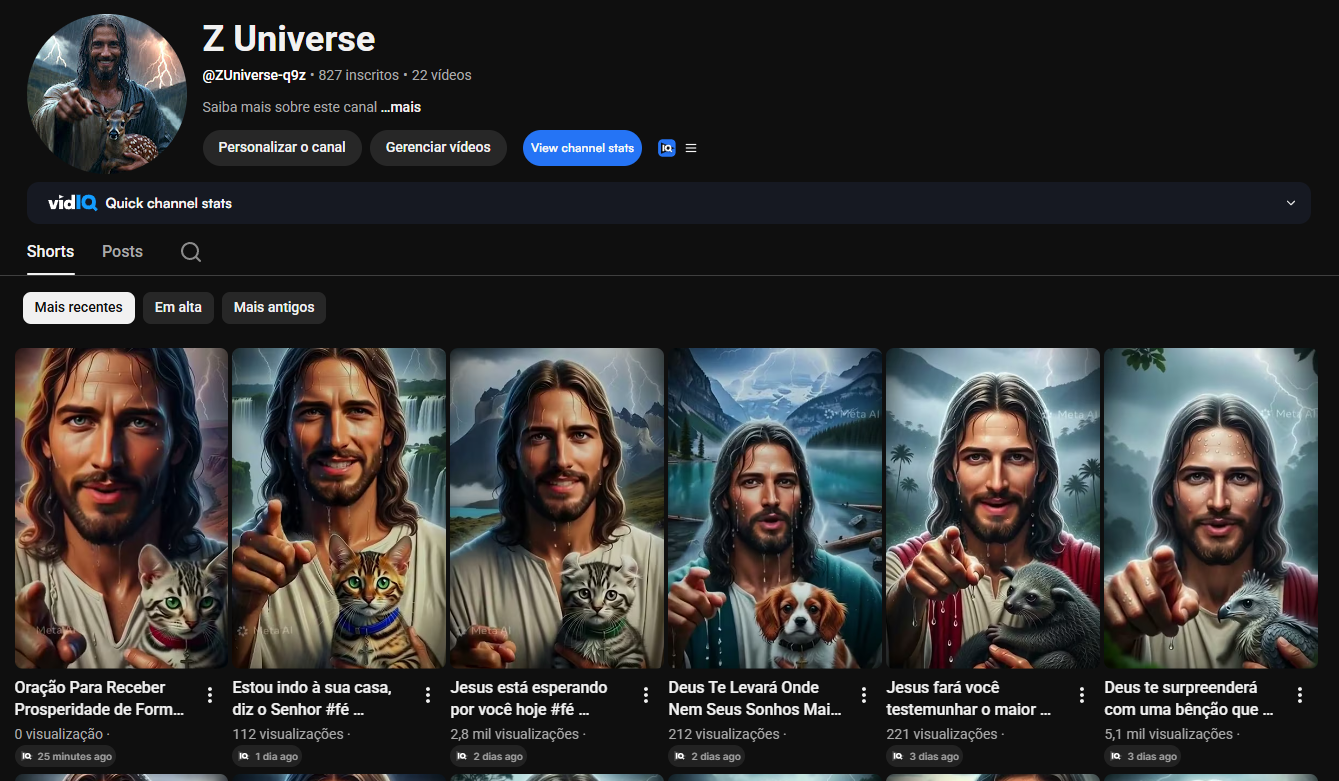 3 CONTA YOUTUBE DISPONÍVEL ️ Canal 827 Inscritos 🚀🌱 | Crescimento 100% orgânico (ESP) - Imagem 1