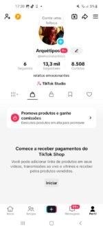 CONTA DO TIKTOK MONETIZADA + SHOP ATIVO +13,3K SEGUIDORES (ENGAJAMENTO REAL)