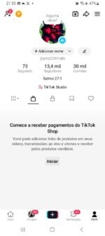 CONTA DO TIKTOK MONETIZADA + SHOP ATIVO +13,4K SEGUIDORES (ENGAJAMENTO REAL)