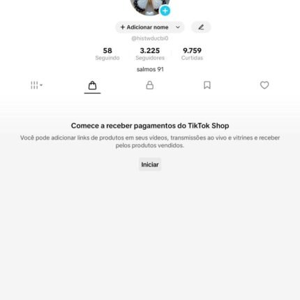 CONTA DO TIKTOK COM SHOP ATIVO +3,2K SEGUIDORES (NICHO FEMININO)