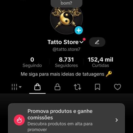 CONTA DO TIKTOK COM SHOP ATIVO QUASE 10K SEGUIDORES +150K CURTIDAS
