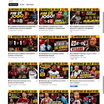 CANAL 🟥⬛FLAMENGO🎴 ALERTA MENGÃO COM 8.227 INSCRITOS