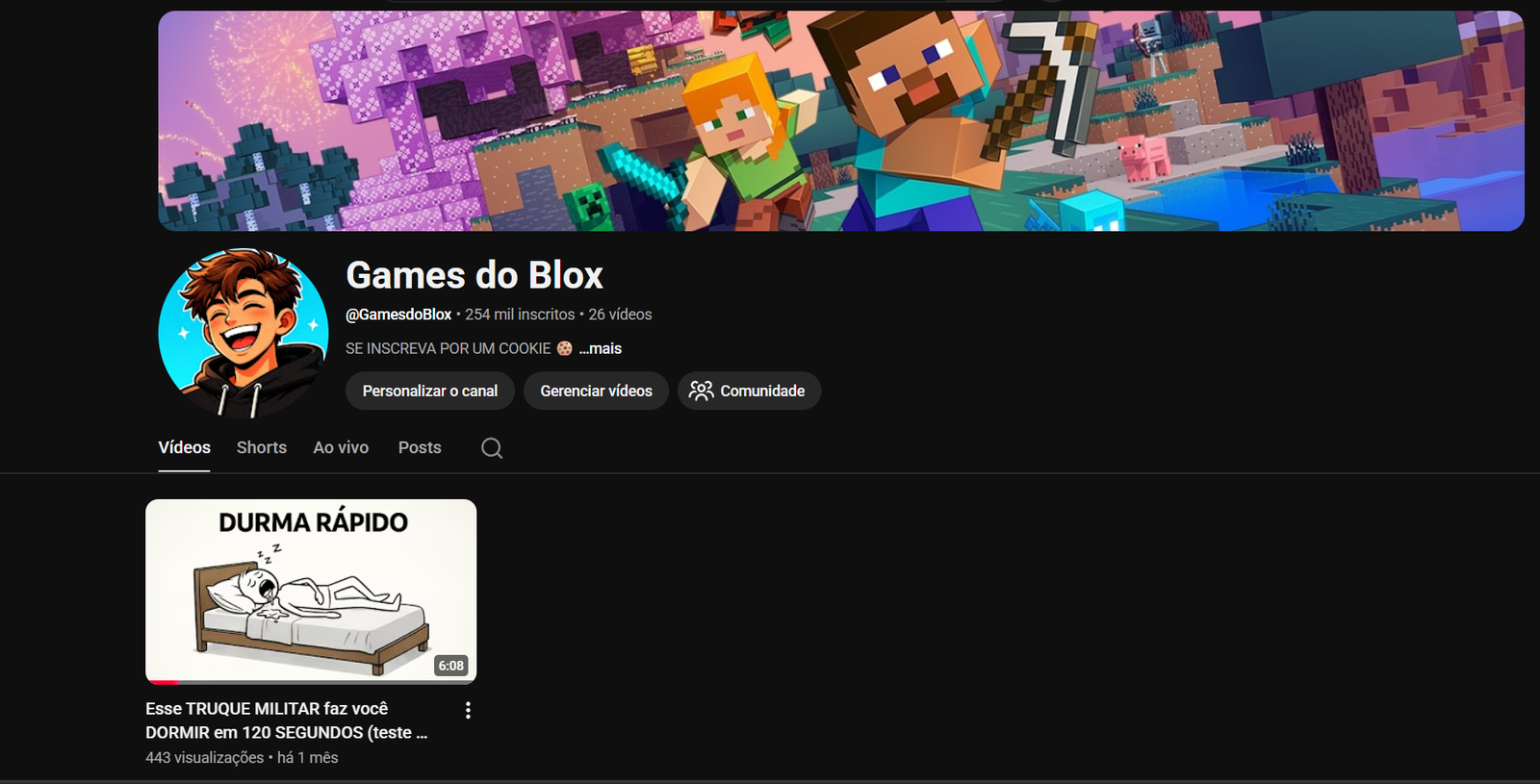 Captura de tela 2026-05-15 135832 Canal super TOP de Games e React em crescimento 254 mil inscritos - Imagem 1