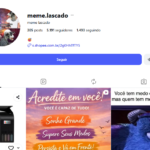 Conta no Instagram meme.lascado mais de 5 mil seguidores