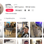Conta do tiktok com mais de 100 mil curtidas e quase 7 mil seguidores, conta movimentada e com muito engajamento 