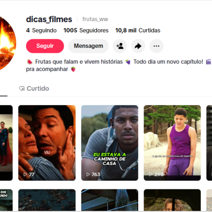 Conta TikTok 1k seguidores