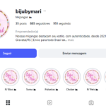 Instagram Loja de acessórios com 885 seguidores orgânicos