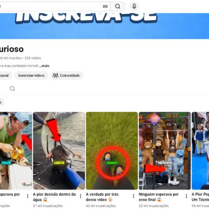 Canal MONETIZADO com 170k nicho curiosidades