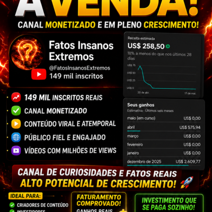 💰 CANAL VIRAL 149 MIL INSCRITOS | PRONTO PRA EXPLODIR NOVAMENTE 🔥