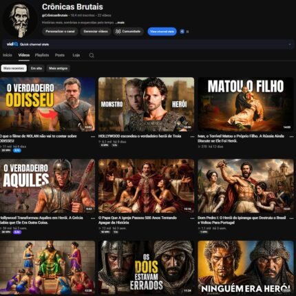 Canal Youtube 18k Monetizado em português