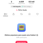 Conta Tiktok 6 mil seguidores