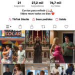 conta de historias no tiktok monetizada com 27k de seguidores e quase 10$ pra quem comprar
