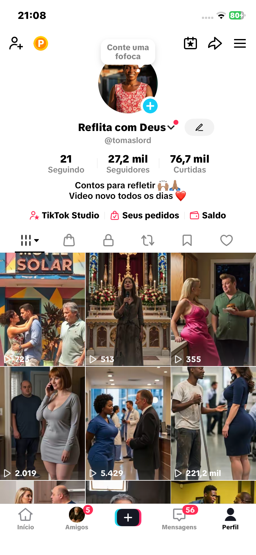 IMG_2894 conta de historias no tiktok monetizada com 27k de seguidores e quase 10$ pra quem comprar - Imagem 1
