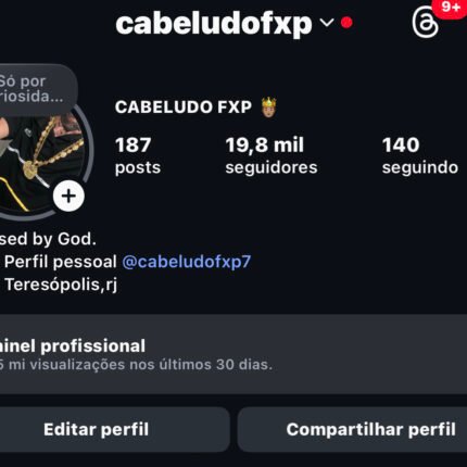 Perfil engajado a venda pra sair rápido.