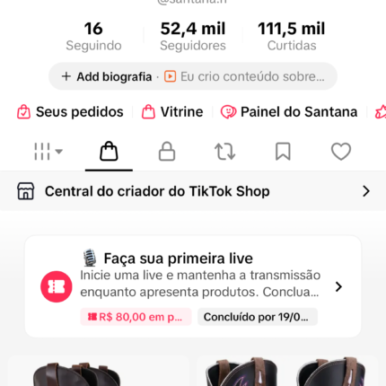 Vendo conta no TikTok, foco da conta e vendas