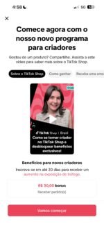 TIKTOK 5K SHOP ATIVO PRONTO PRA COMEÇAR alto engajamento