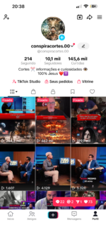 perfil tiktok conspira cortes com 10 mil Seguidores