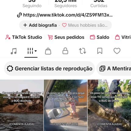 CONTA TIK TOK 28K MONETIZADA