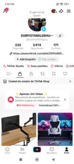 CONTA TIK TOK 3K SHOP ATIVADO