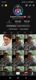 CONTA TIKTOK | 23 K SEG👥| 97,4 K CURT❤️| SHOP ATIVO🛍️| UNIVERSO & CURIOSIDADES | PERFIL ENGAJADO📈