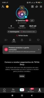 CONTA TIKTOK | 5 K SEG👥| 38 K CURT❤️| SHOP ATIVO🛍️| UNIVERSO & CURIOSIDADES | PERFIL ENGAJADO 400k(28d) 📈
