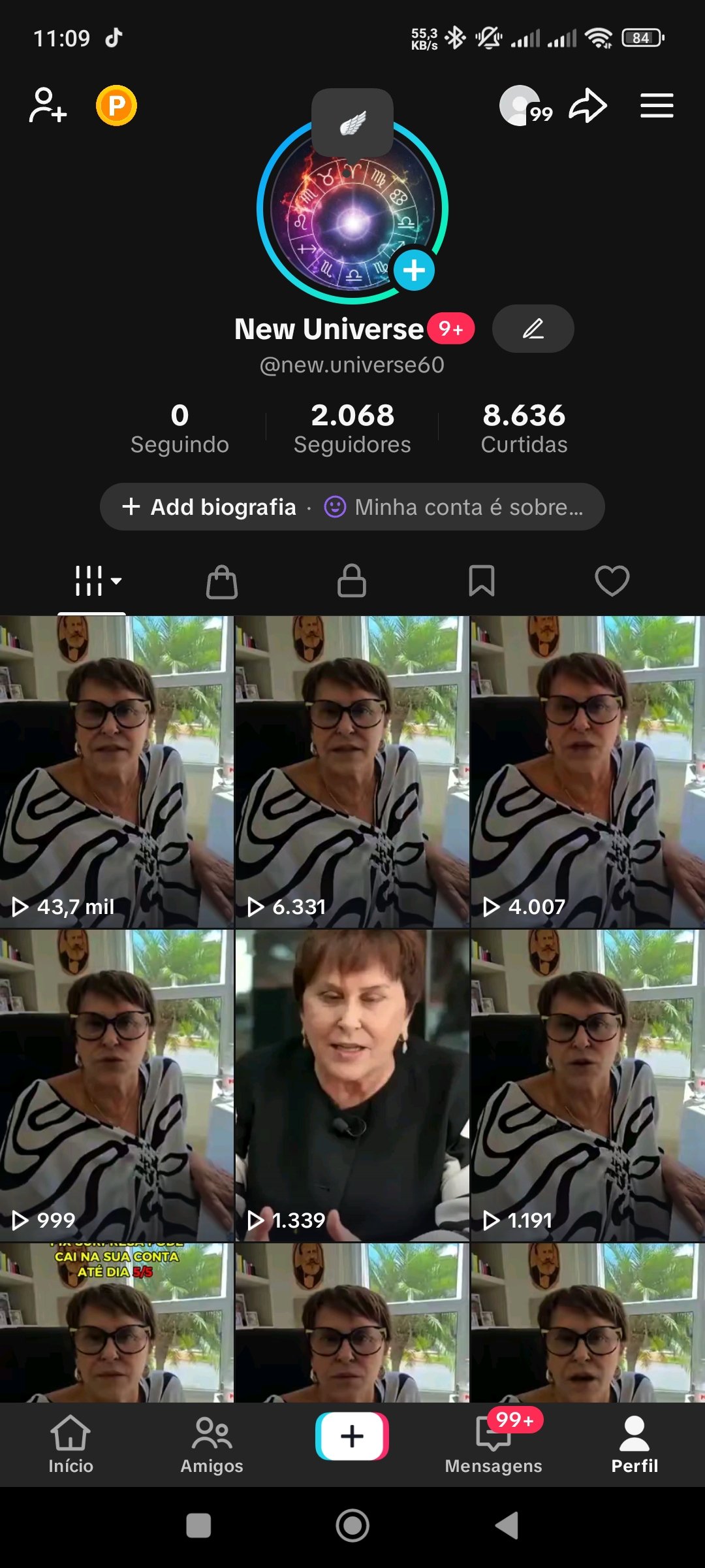 Screenshot_2026-05-26-11-09-05-626_com.zhiliaoapp.musically CONTA TIKTOK | 2,1K SEG👥| 8.6K CURT❤️| SHOP ATIVO🛍️| UNIVERSO & CURIOSIDADES | PERFIL ENGAJADO📈 - Imagem 1