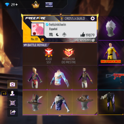 CONTA DE FREE FIRE GEMADA E RARA , MAIS DE 80K DE DIAMANTE GASTOS , PASSES ANTIGOS E MUITO MAIS