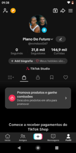 CONTA TIKTOK | 31K SEG👥| 146K CURT❤️| SHOP ATIVO🛍️| MOTIVACIONAL | PERFIL ENGAJADO 2M (28d) 📈 - Imagem 2