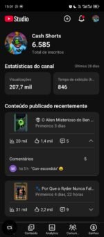 Canal YouTube 6.5K Inscritos 🚀 200K+ Views em 28 Dias | Shorts Viral | Vendo Rápido - Imagem 2