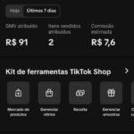 Conta tik tok shop pagando