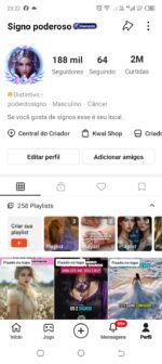 Página de signos do Kwai