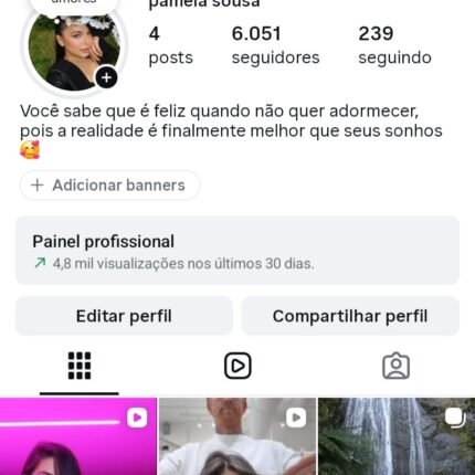 Conta instagram 6k seguidores