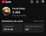 CANAL YOUTUBE ANIME MONETIZÁVEL | 2,4K+ INSCRITOS | 237 MIL VIEWS EM APENAS 2 SEMANAS | SHORTS VIRAIS