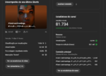 Conta Youtube com 81 mil inscrito Desmonetizado Disponível