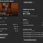 Conta Youtube com 81 mil inscrito Desmonetizado Disponível