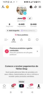 Conta TikTok Shop BR 🇧🇷 | Conta Nova | Sem Documentos 4452 Seguidores