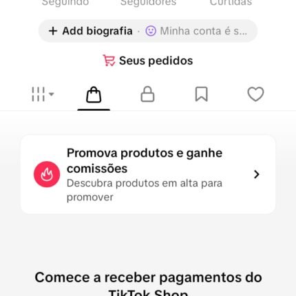 Conta TikTok Shop BR 🇧🇷 | Conta Nova | Sem Documentos 4452 Seguidores