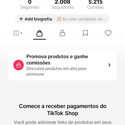 CONTA TIKTOK SHOP BRASIL 2,008 SEGUIDORES