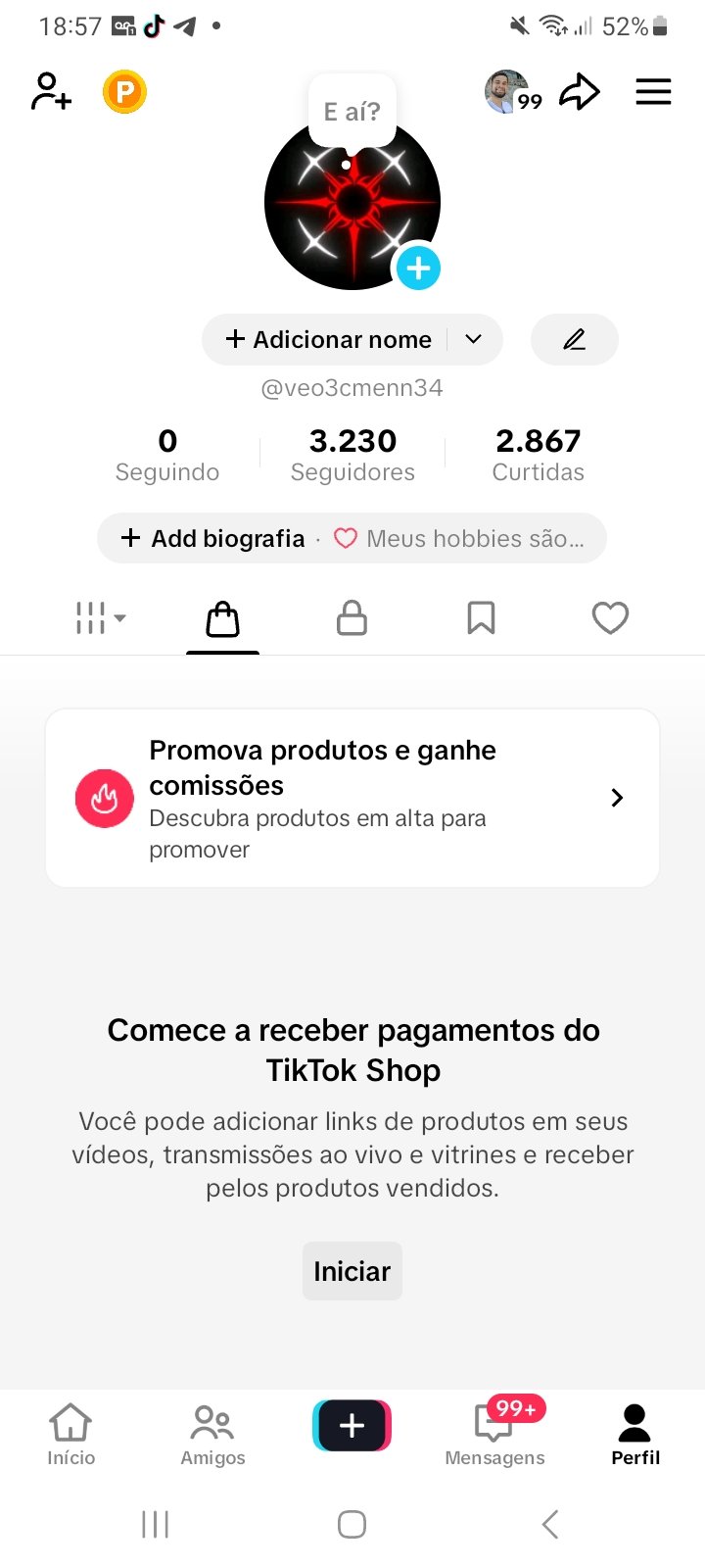 WhatsApp Image 2026-05-23 at 19.00.17 CONTA TIKTOK SHOP BR 3.200 SEGUIDORES - Imagem 1