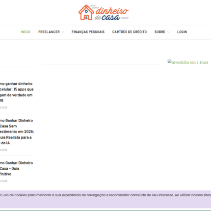 Vendo Blog Comoganhardinheirodecasa.com.br