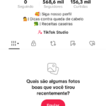 Conta Tik Tok – Queda de Cabelo Zero – 568.6k seguidores