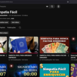 Canal do YouTube com 1510 Inscritos - Simpatias/Exoterismo