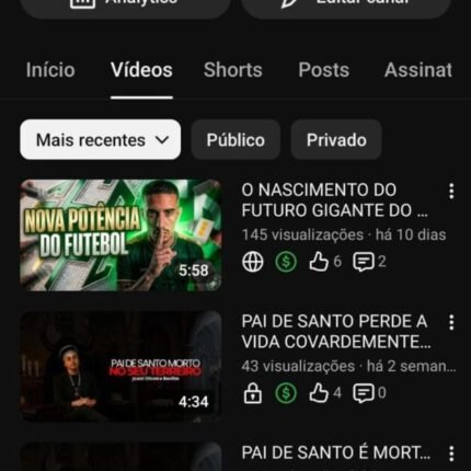 Vendo Canal Monetizado no YouTube, sem Straike com 80$ Dólar para Receber 🔥🚀