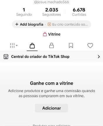 CONTA DO TIK TOK SHOP ATIVO + LIVE STUDIO COM 2K DE SEGUIDORES