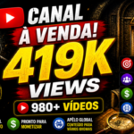 Promoção Relâmpago Canal YouTube quase 419k inscritos