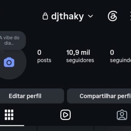Conta instagram 10900 seguidores quase 11k