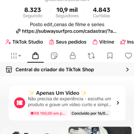 Conta do tiktok