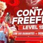 Fire [MELHORES CONTAS] CONTA FREE FIRE LV15+300 DIAMANTES+SKIN REI CAVEIRA+TROCA NICK