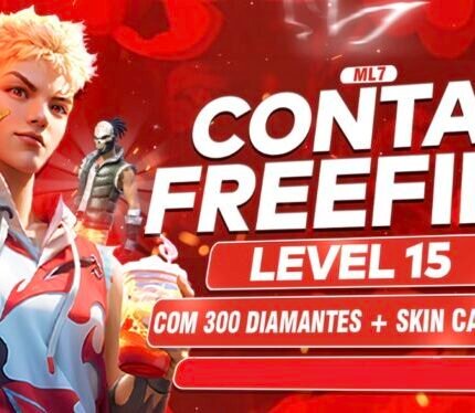 Fire [MELHORES CONTAS] CONTA FREE FIRE LV15+300 DIAMANTES+SKIN REI CAVEIRA+TROCA NICK